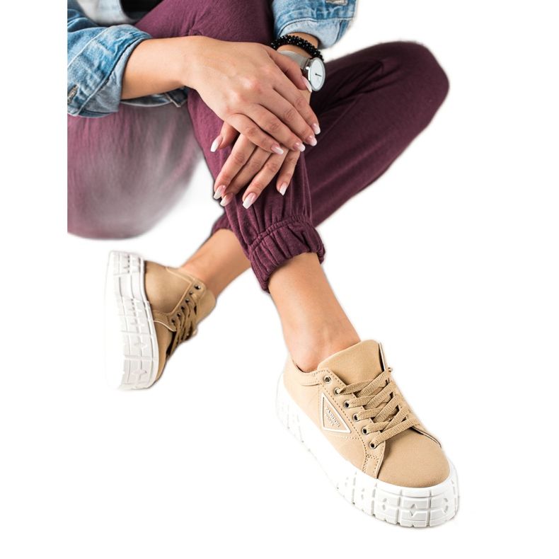 Goodin Braune Modeschuhe beige