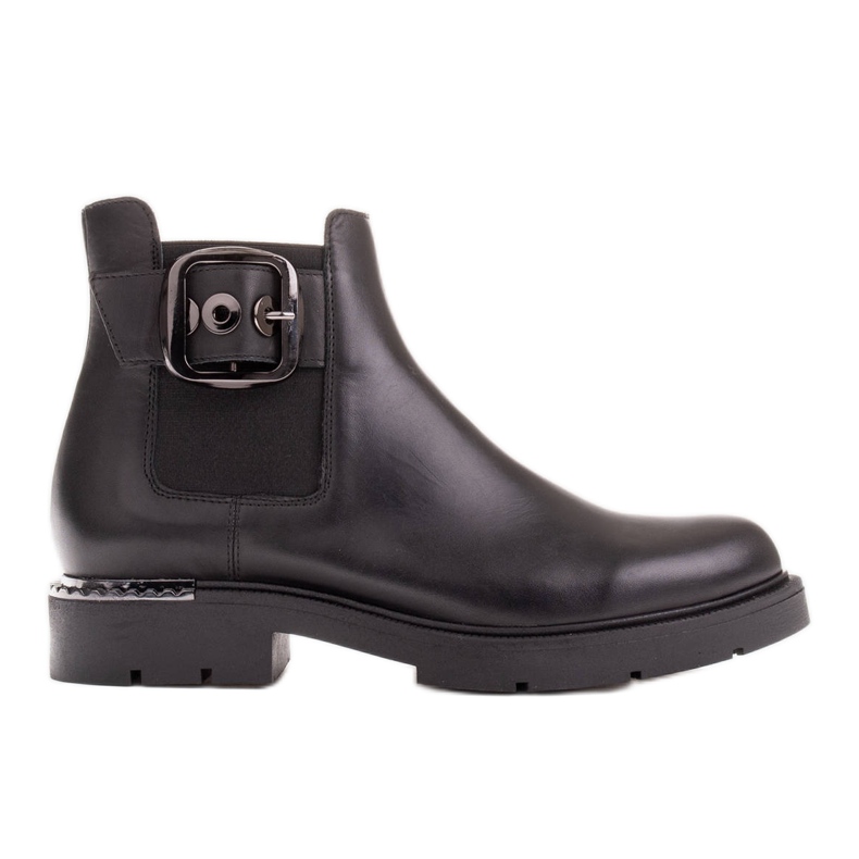Marco Shoes Chelsea-Boots mit dekorativer Schnalle schwarz