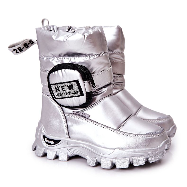 PJ2 Warme Kinder-Schneestiefel mit Niere Silber Nereyda silber-