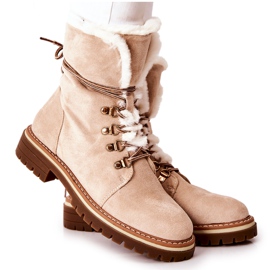 Stiefel Warm Trappers Beige Nelby