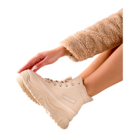 TRENDI Beige Booties Sneakers