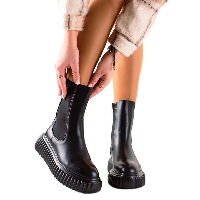 Seastar Stiefel auf der Plattform schwarz