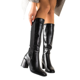Groto Gogo Elegante Stiefel mit hohen Absätzen schwarz