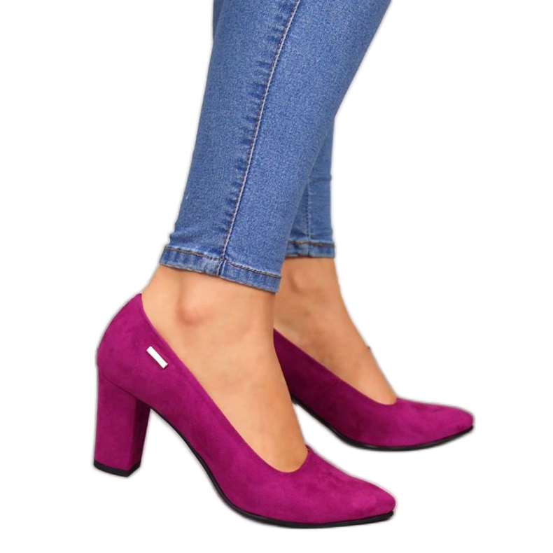 Pumps auf der Post von Monique W AN866H fuchsia weiß rosa