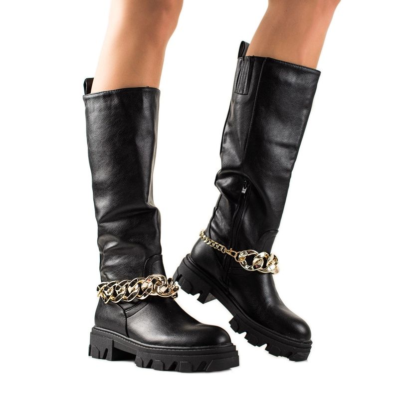 Seastar Modische Stiefel mit Ornament schwarz
