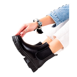 Ideal Shoes Warme Chelsea-Boots schwarz