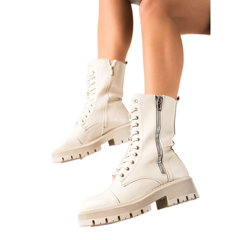 Seastar Beige Trapper mit dekorativem Reißverschluss