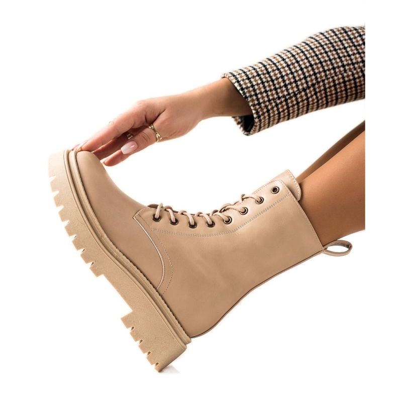 Seastar Klassische Trapper aus Öko-Leder beige