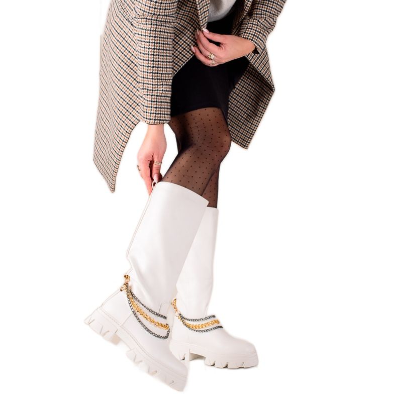 Seastar Modische Kettenstiefel weiß
