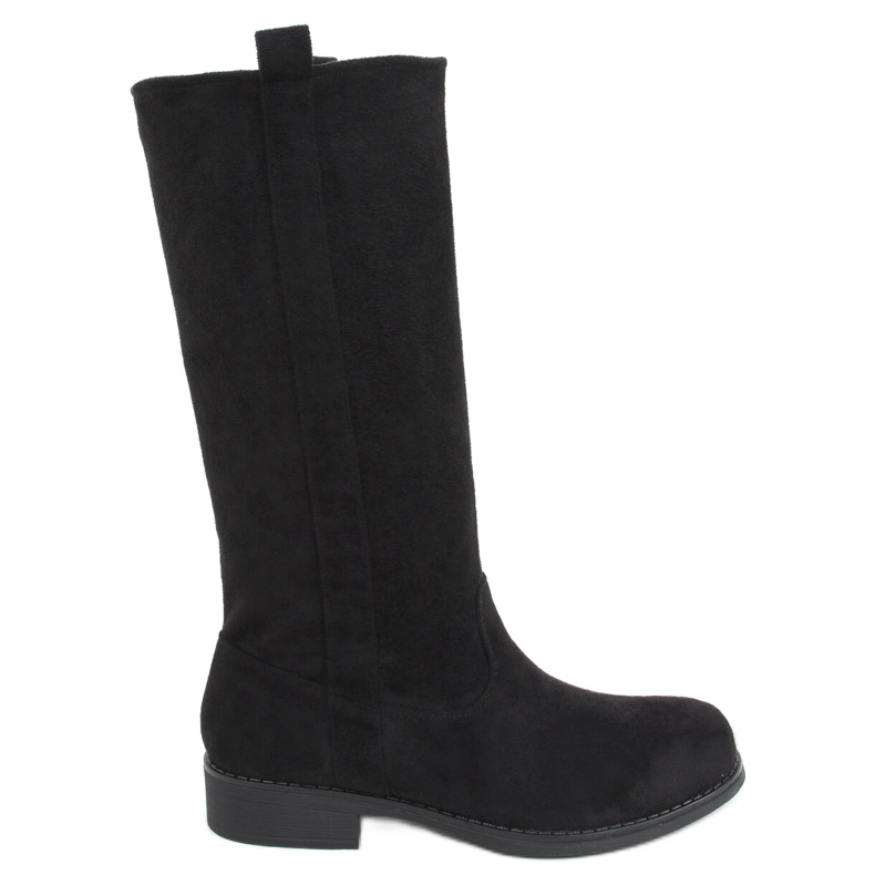 Stiefel mit geradem Unnu Black Obermaterial schwarz