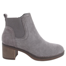 Stiefel mit weitem Absatz Fill Grey grau