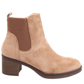 Stiefel mit weitem Absatz Fill Beige
