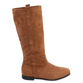 Flatty Camel flache Stiefel braun