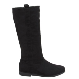 Flatty Schwarze flache Stiefel