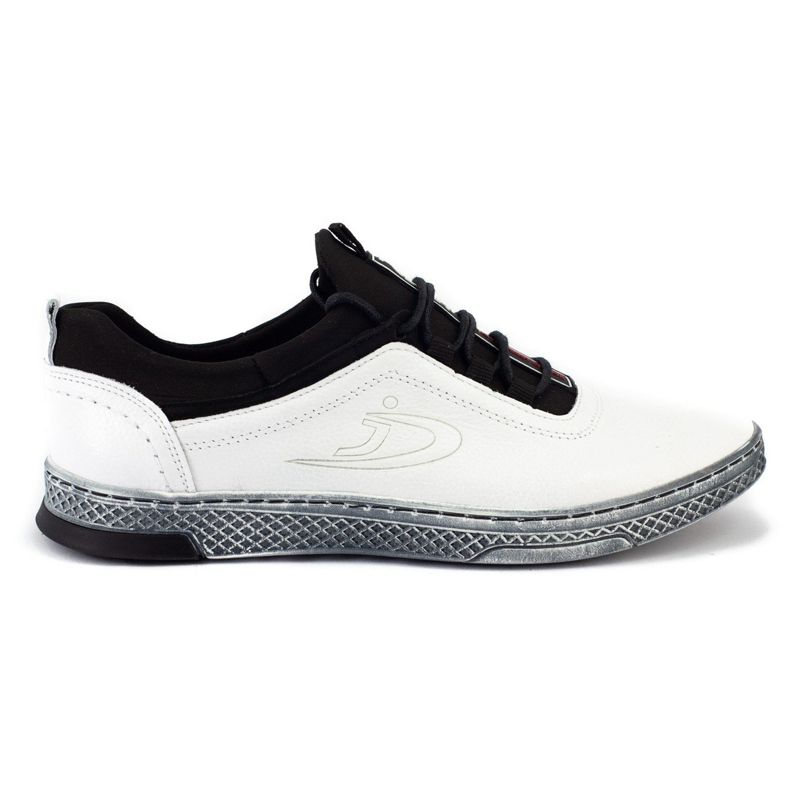 Polbut Herren Leder Freizeitschuhe K24 weiß