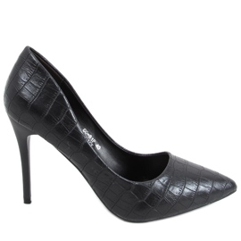 Damen High Heels Hanne Schwarze Schlangenhaut