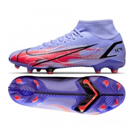 Nike Mercurial Superfly 8 Academy Km FG / MG M DB2857 506 Fußballschuhe schwarz, lila, rot rosen und purpur
