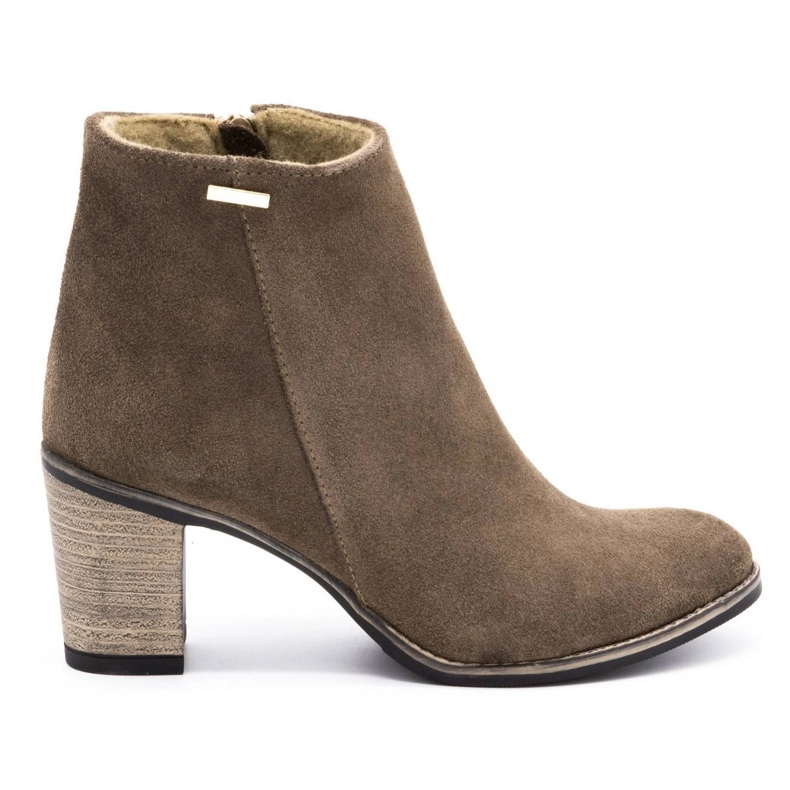 Olivier Hochhackige Sara Ziemiste Stiefel beige