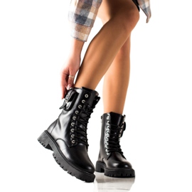 Groto Gogo Stilvolle Trapper mit Tasche schwarz