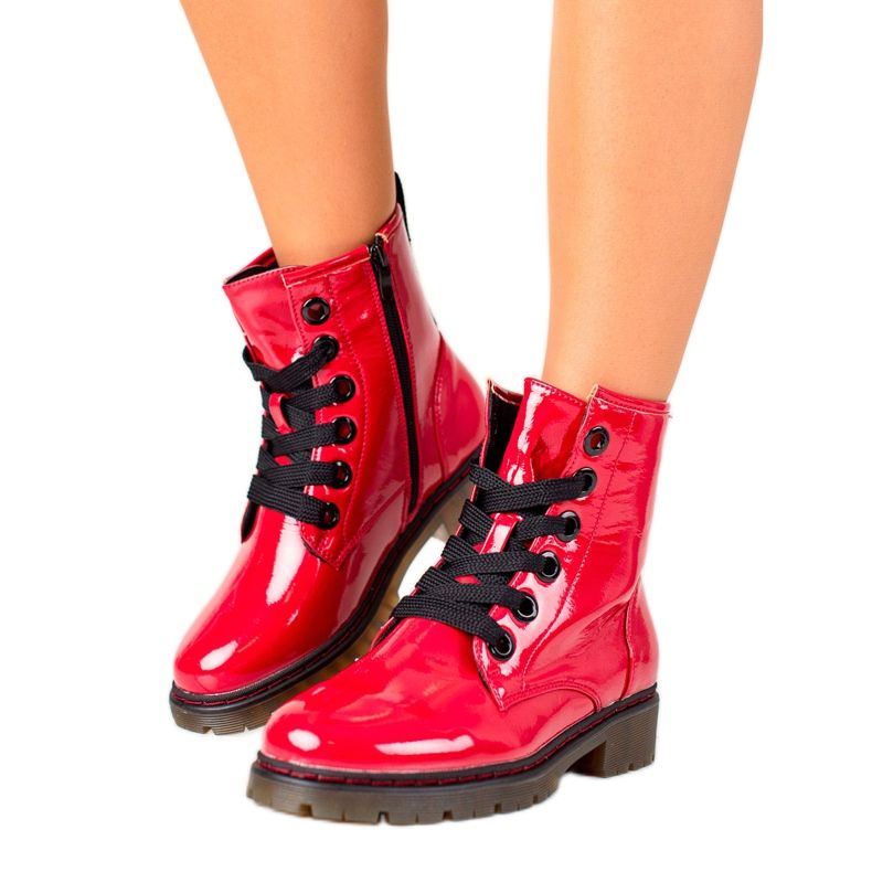 Evento Rot lackierte Stiefel