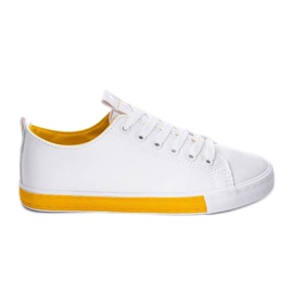 Weiße Sneaker von Valerie gelb