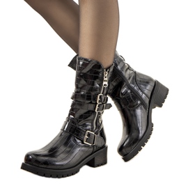 Schwarze isolierte Damenstiefel von Pichet