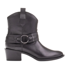 Marco Shoes Kaja Cowboystiefel mit Ziergürtel schwarz