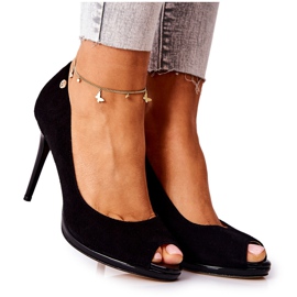 Wildleder Monnari 0490-020 Schwarze High Heels