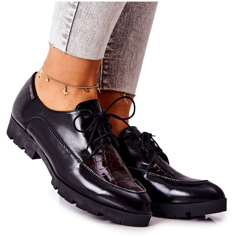 Lederschuhe Monnari M73 / 1 Schwarz mehrfarbig