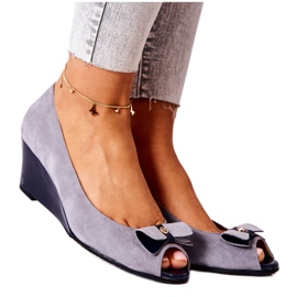 Klassische Monnari-Pumps mit Absätzen 0500-M12 Grau