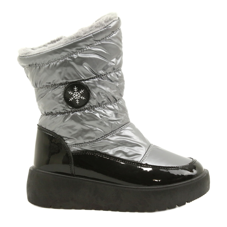 Frauen Schneestiefel Schneeflocken Filippo DBT3404 Schwarz und Silber