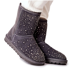 Warmes Mukluki mit Jets Grau Mariella silber-