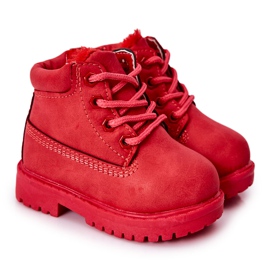 FR1 Warme Trappers Stiefel für Kinder Rot Dexter