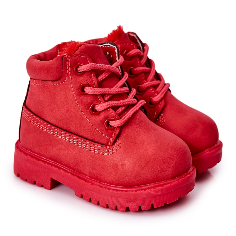 FR1 Warme Trappers Stiefel für Kinder Rot Dexter