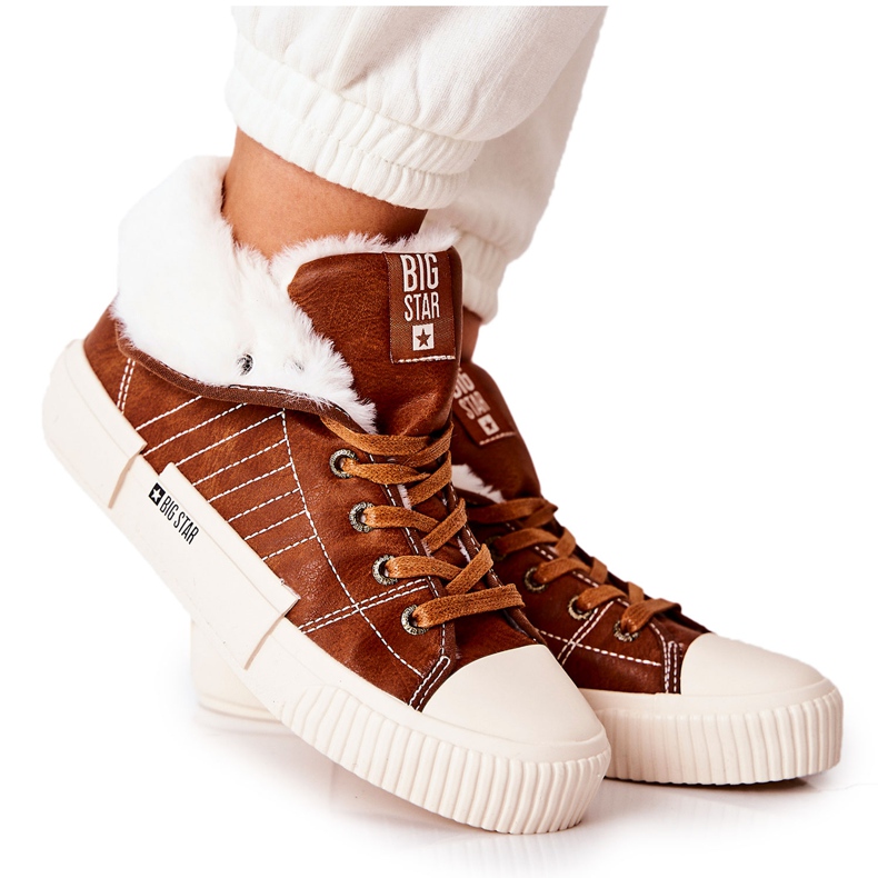 Isolierte Sneakers für Damen Big Star II274152 Camel braun