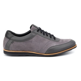 Olivier Graue Herren Lederschuhe 7007KB