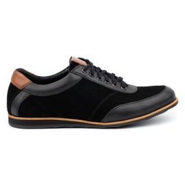 Olivier Herren Lederschuhe 7007KB schwarz