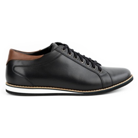 Olivier Herren Lederschuhe 7008KB schwarz