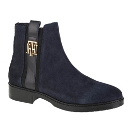 Tommy Hilfiger Interlock Suede Flat Boot W FW0FW05184-DW5 marineblau