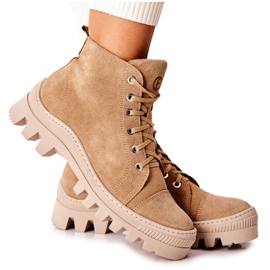 PF1 Warme Wildleder Booties Sneakers Camel Madisson beige