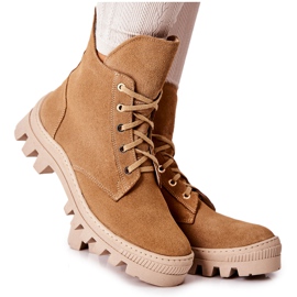 PF1 Warme Wildlederstiefel Camel Annabeth beige