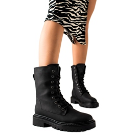 Erynn Klassische schwarze Worker-Schnürung