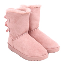 Damen-Schneestiefel mit Tosse Pink Schleifen rosa
