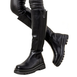 Schwarze isolierte Damenstiefel Inan