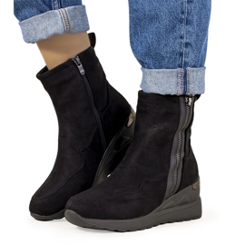 Schwarze isolierte Keilstiefel von Valdez