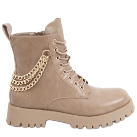 Stiefel Stiefel mit Ketten Tokio Khaki beige