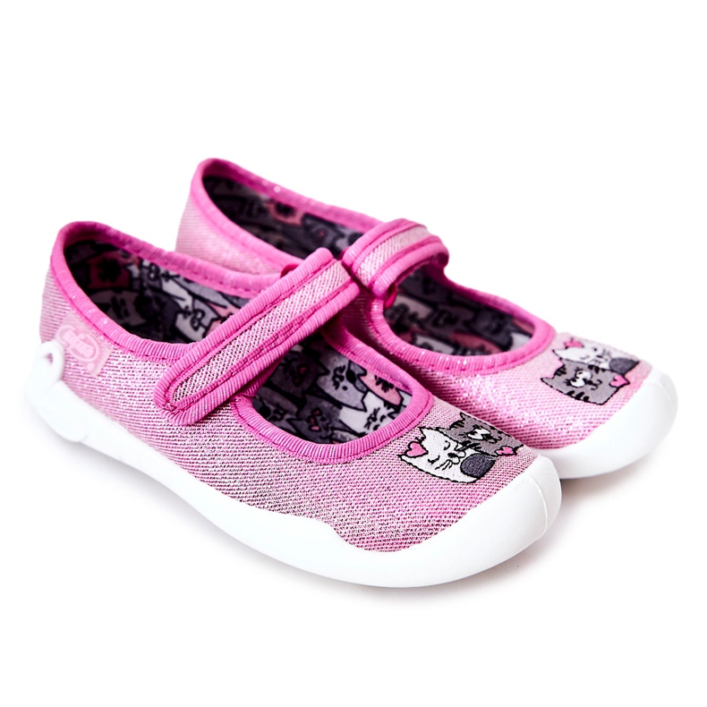 BEFADO S.A. Ballerina-Hausschuhe Befado Cats 114X465 Rosa