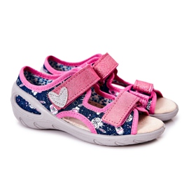 BEFADO S.A. Befado Sandalen mit Klettverschluss 065X151 Marineblau-Rosa