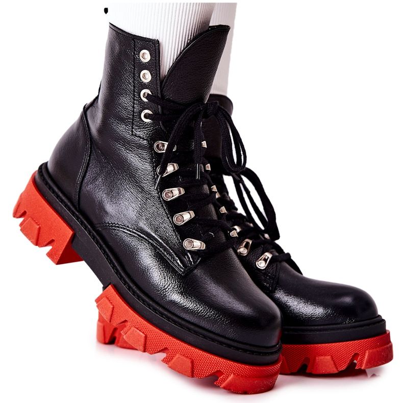 PF1 Warme Lederstiefel Workers Schwarz Kelley