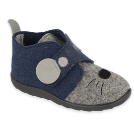 Befado Kinderschuhe 526P080 marineblau grau